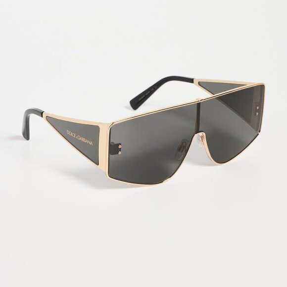 NEW Dolce & Gabbana DG2305 Rectangular Black Gold Sunglasses  DG2305 02/87 - Picture 4 of 5